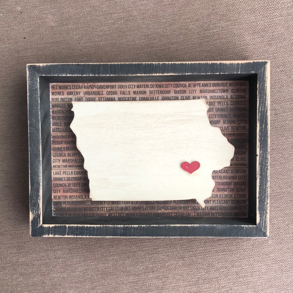 Iowa Wooden Wall Decor